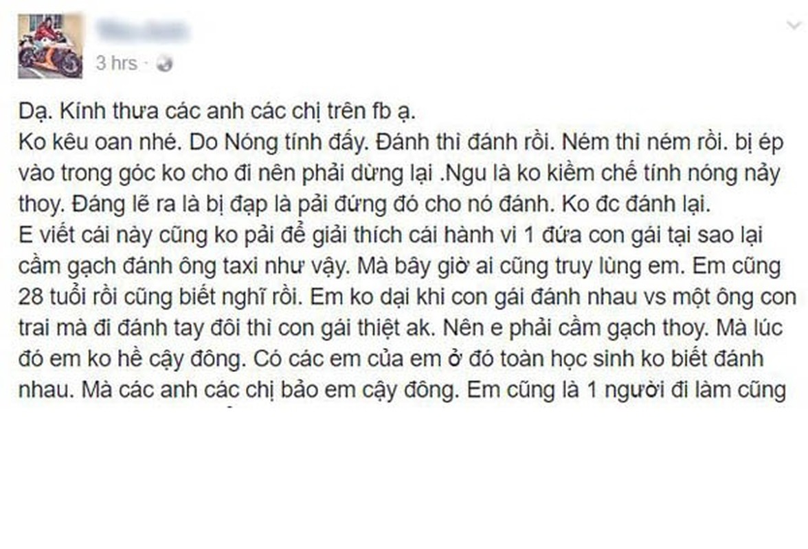 Nu phuot thu tan cong tai xe taxi co bi xu phat?-Hinh-4