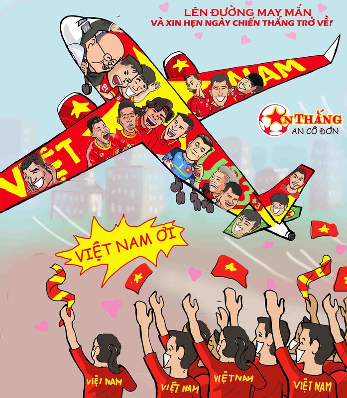 Dan mang thich thu tranh hi hoa Olympic Viet Nam truoc tran dau voi Bahrain