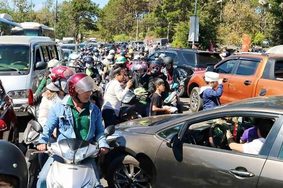 Phat so voi canh “bien nguoi” du lich Da Lat don Tet duong-Hinh-2