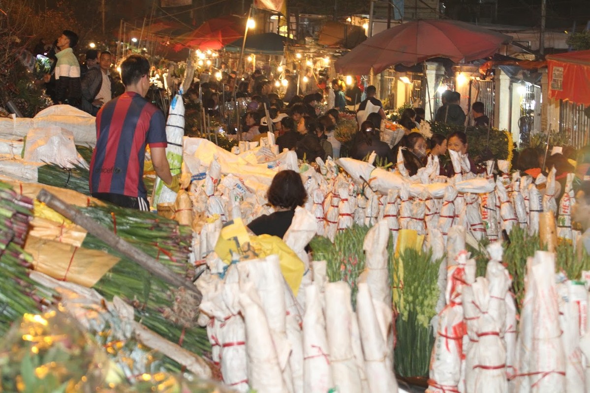 Cho hoa lon nhat Ha Noi soi dong dem truoc Tet Nguyen dan 2019-Hinh-4