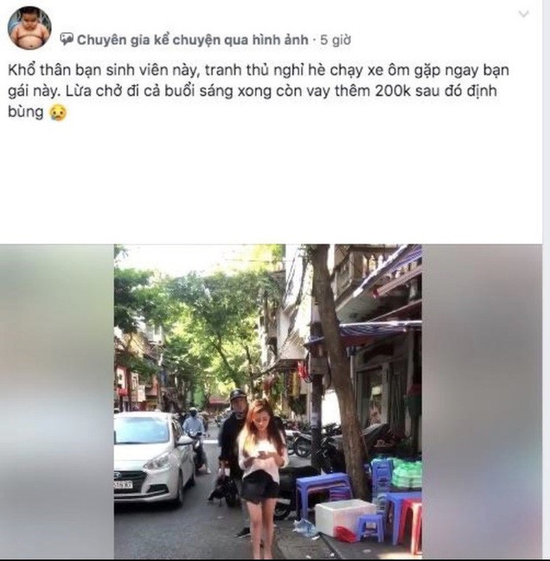 He lo danh tinh co gai bi chi trich nang ne sau vu quyt tien xe om