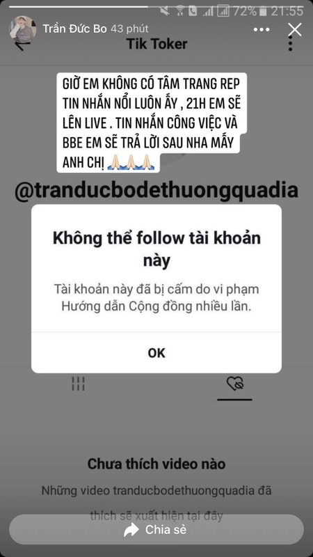 Kenh Tiktok trieu follow 