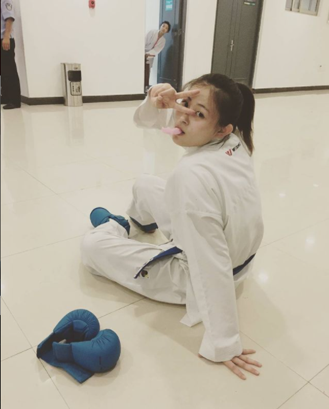 Nu hoang Karate xu Trung tai Olympic Tokyo lo nhan sac chuan thien than-Hinh-4
