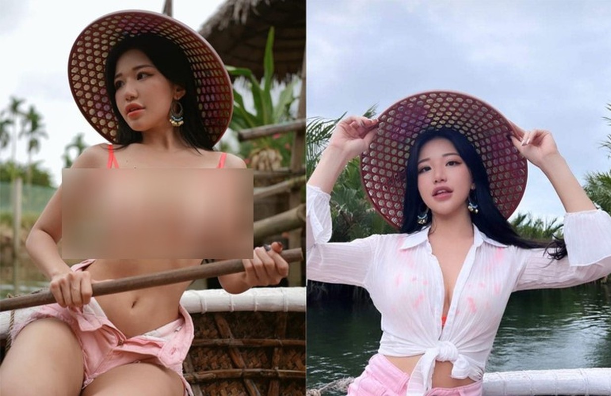 Nu du khach mac bikini trong pho co Hoi An gay buc xuc-Hinh-6