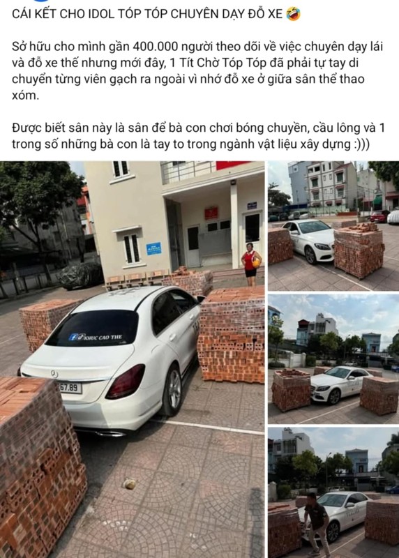 Do xe chiem san bong chuyen cua cac cu, idol TikTok nhan cai ket