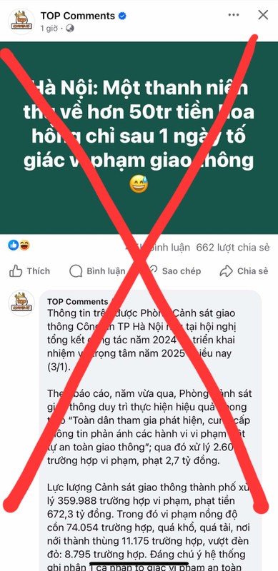 Nhieu Fanpage dua fake news “1 nguoi duoc thuong vi bao vi pham giao thong“-Hinh-5