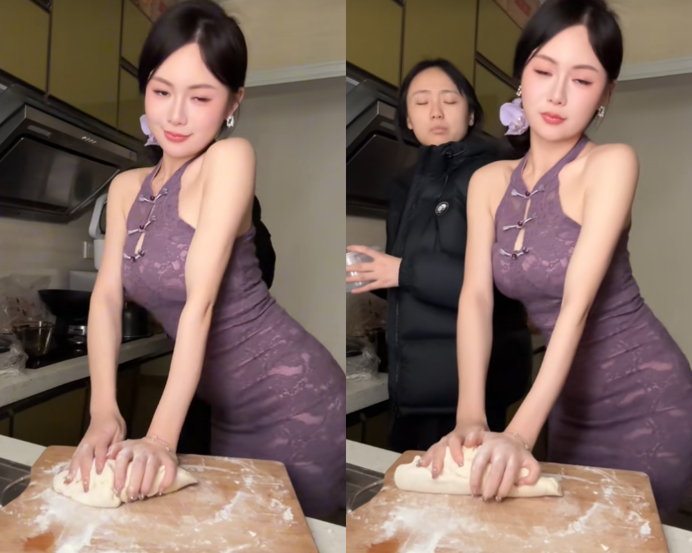 Gai xinh nhao bot kieu quyen ru, bi me 