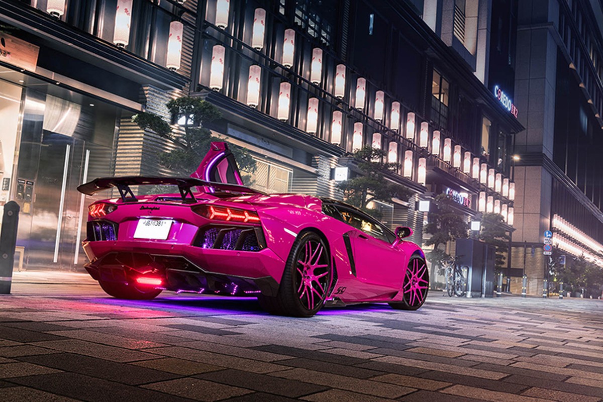 Sieu xe Lamborghini Aventador mau hong &quot;hang doc&quot; o Tokyo-Hinh-6