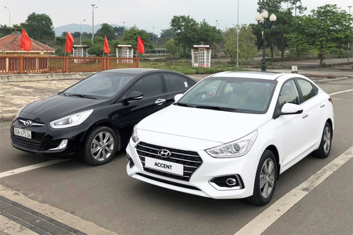 Sedan sieu re Hyundai Accent 2018 lan banh tai VN