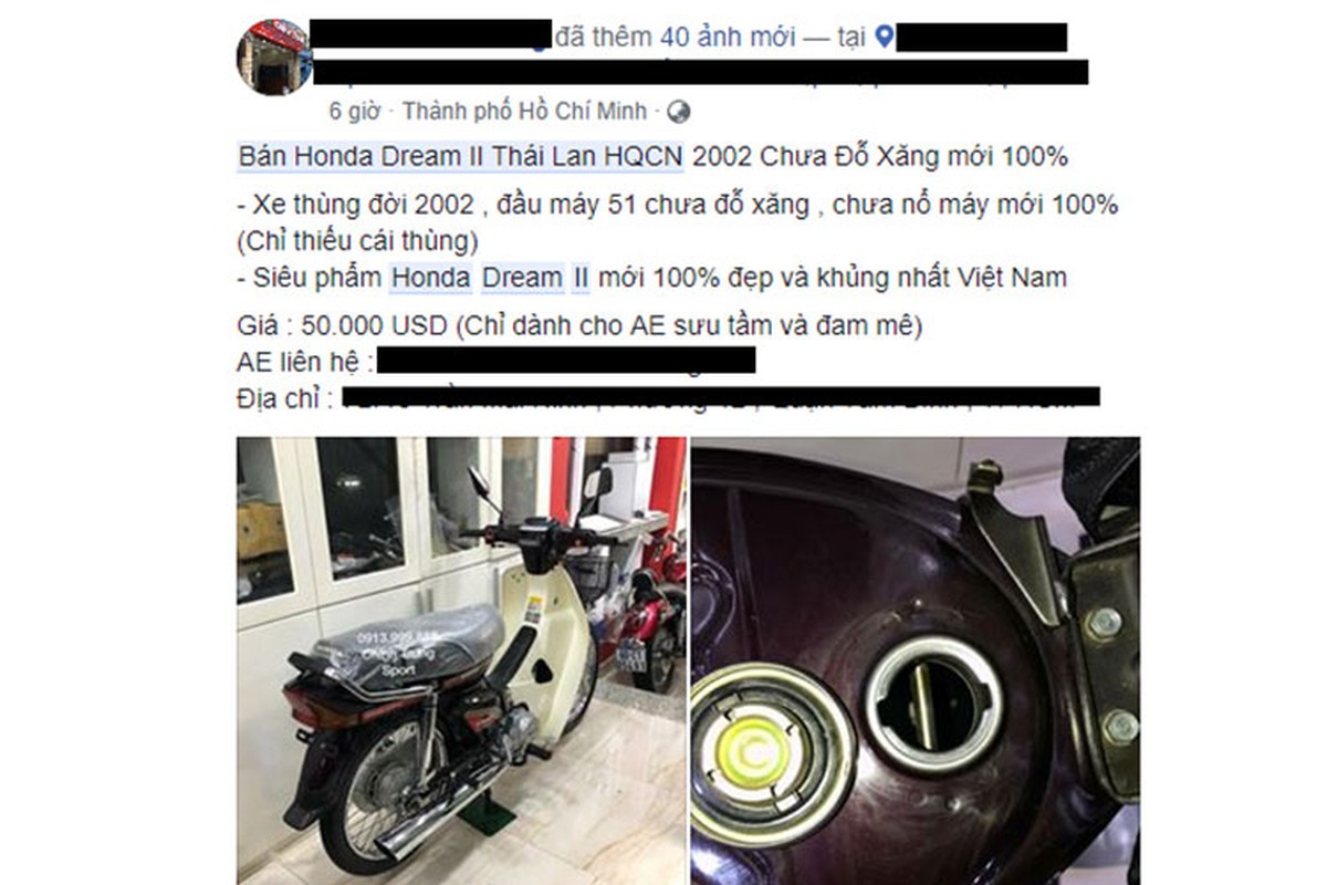 Honda Dream Thai gia 1,2 ty  tung rao ban 600 trieu o Sai Gon