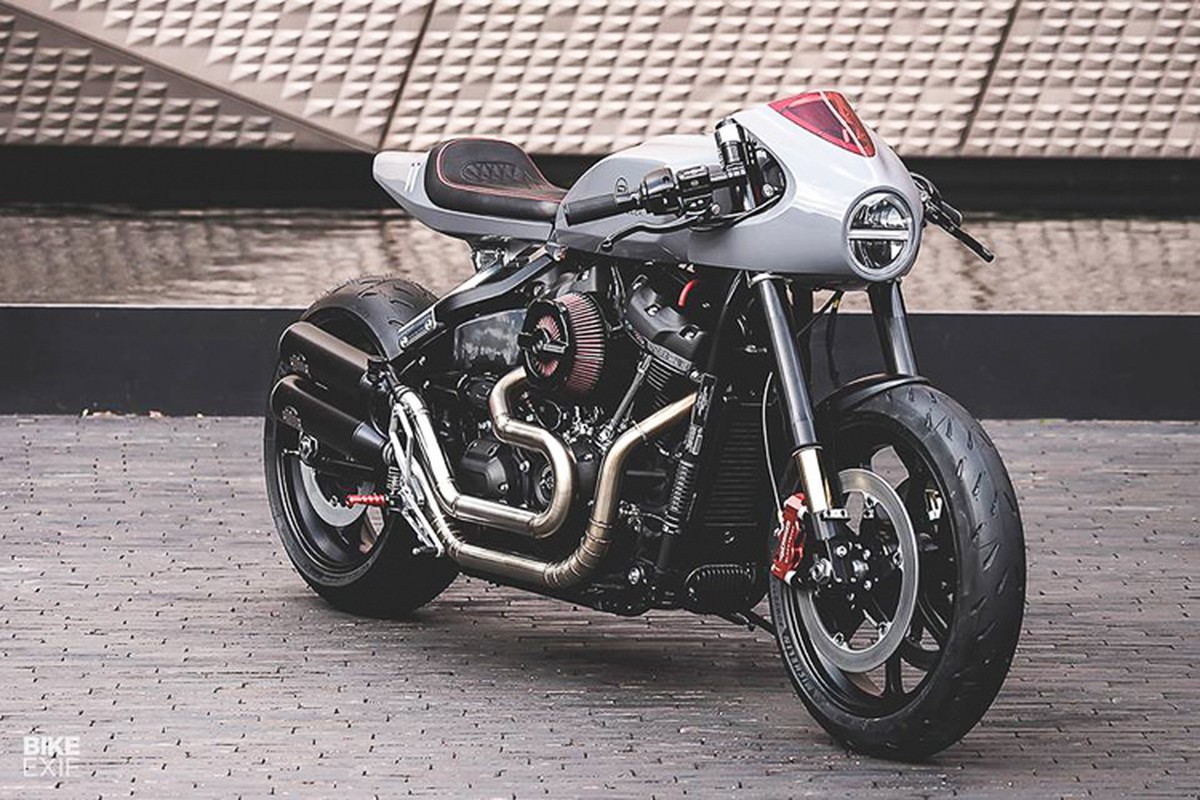 Harley-Davidson Fat Bob 114 do Cafe Racer sieu an tuong