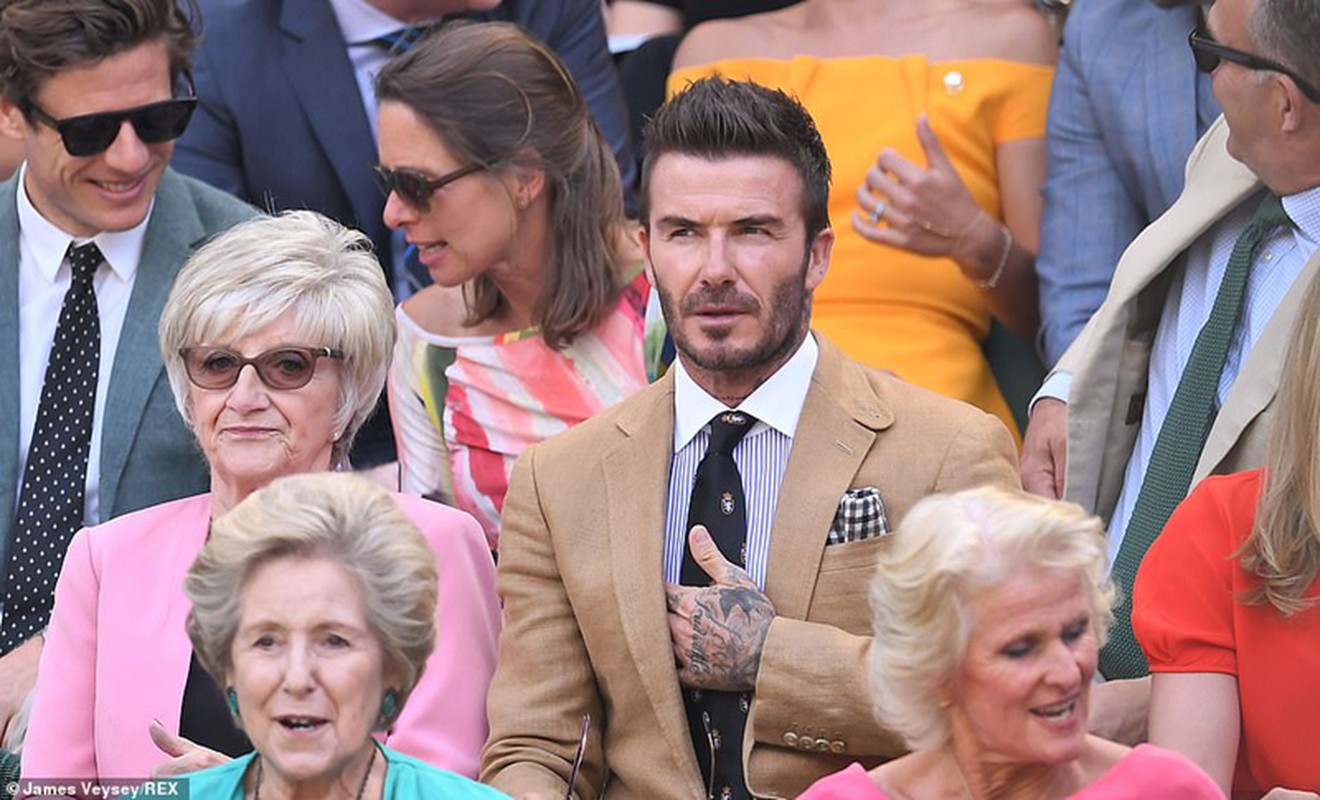 David Beckham 'dot mat' o Wimbledon 2019 vi qua dep trai 'chuan men'-Hinh-8