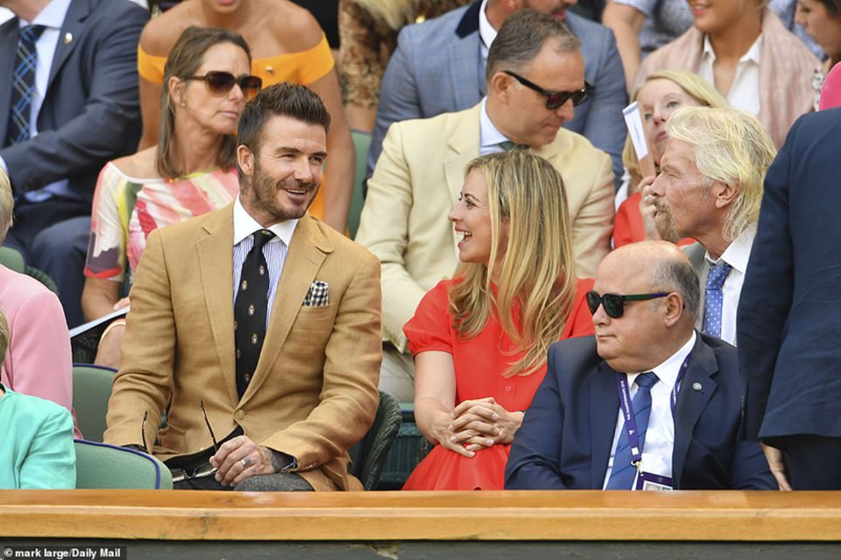 David Beckham 'dot mat' o Wimbledon 2019 vi qua dep trai 'chuan men'