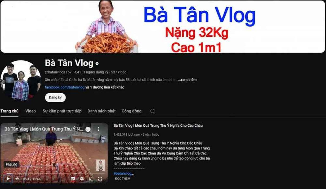 View - 	Kênh Bà Tân Vlog hết hot vì đi vào lối mòn