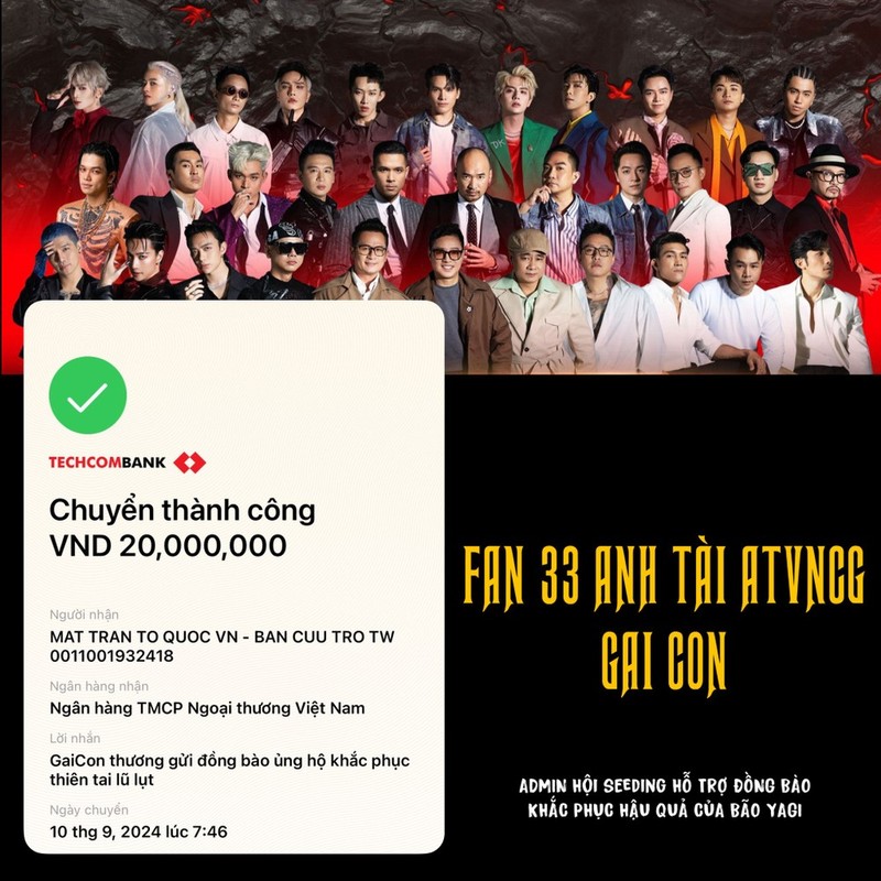 View - 	Fandom của nhiều nhóm nhạc nổi tiếng ủng hộ đồng bào vùng lũ lụt