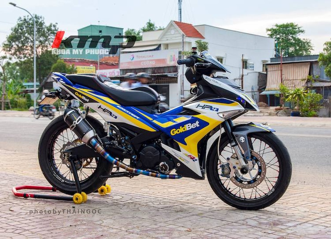 Yamaha Exciter 150 banh cam, bien “khung” tai An Giang-Hinh-2