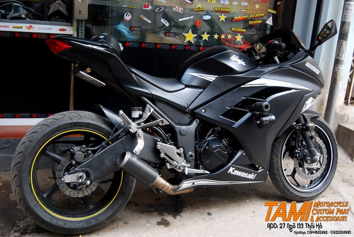 Moto Kawasaki Ninja 300 do &quot;chan dai&quot; Yamaha R6 tai Ha Noi-Hinh-6
