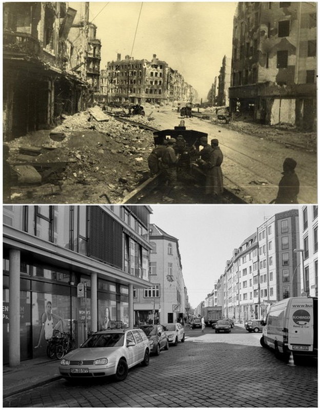 Loat anh doc so sanh Berlin nam 1945 va 2015