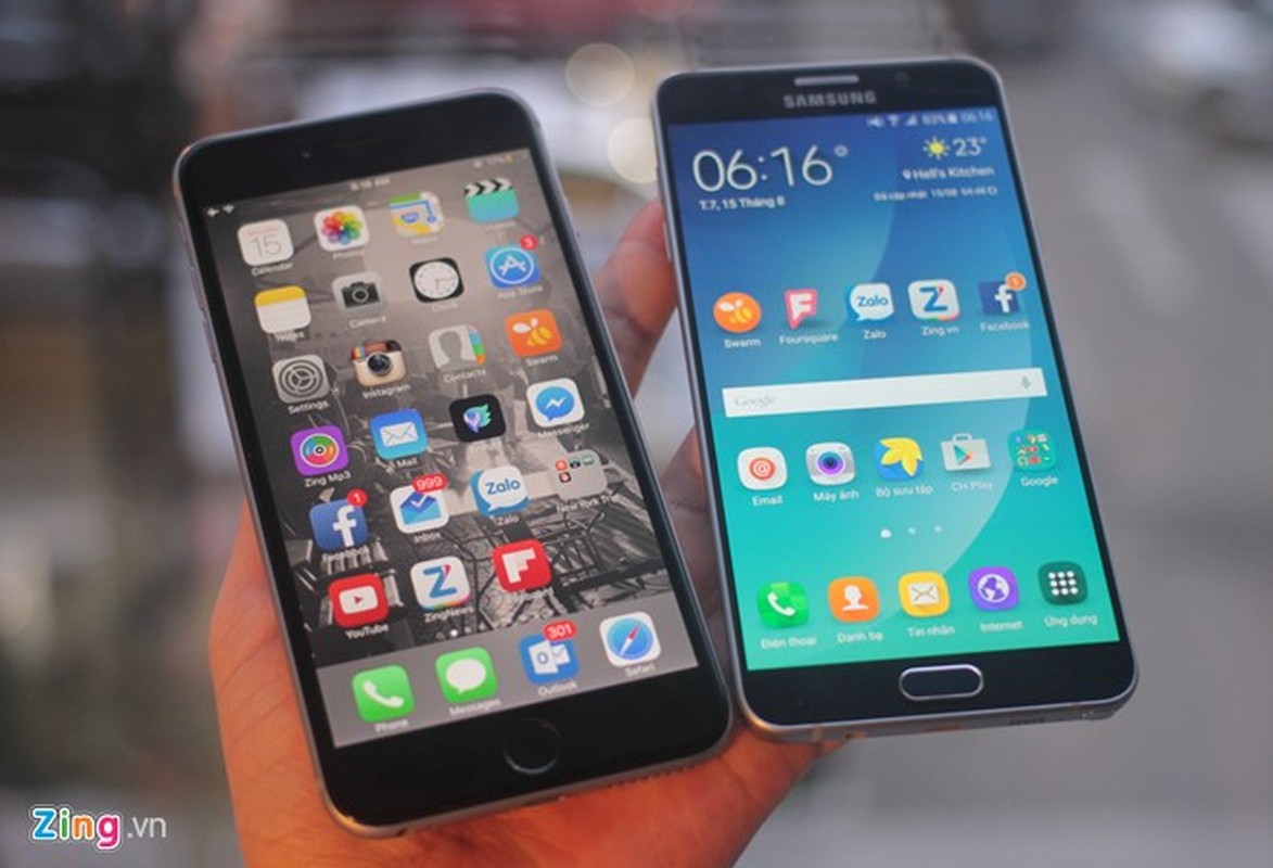 So sanh Samsung Galaxy Note 5 va iPhone 6 Plus