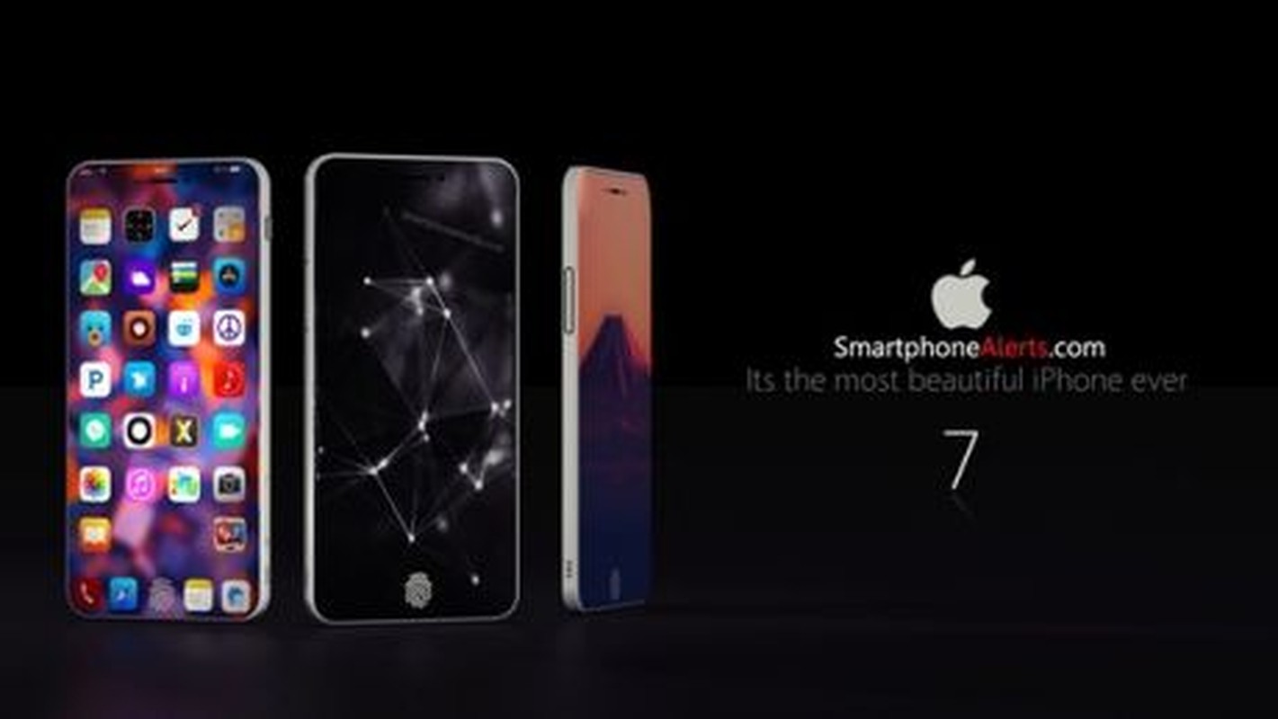 Concept iPhone 7 khong co vien man hinh va logo phat sang
