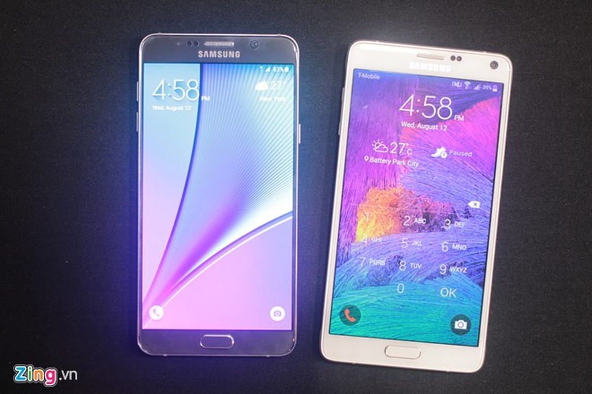 Samsung Galaxy Note 5 so dang Note 4, S6 Edge Plus va Note Edge