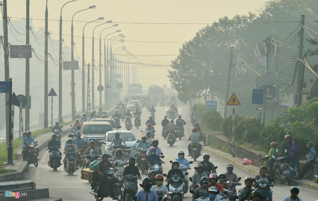 Chi so o nhiem khong khi cao ky luc, troi Ha Noi xuat hien 