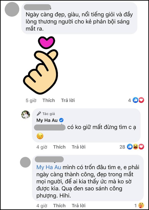 Dang trang thai up mo, Au Ha My duoc 