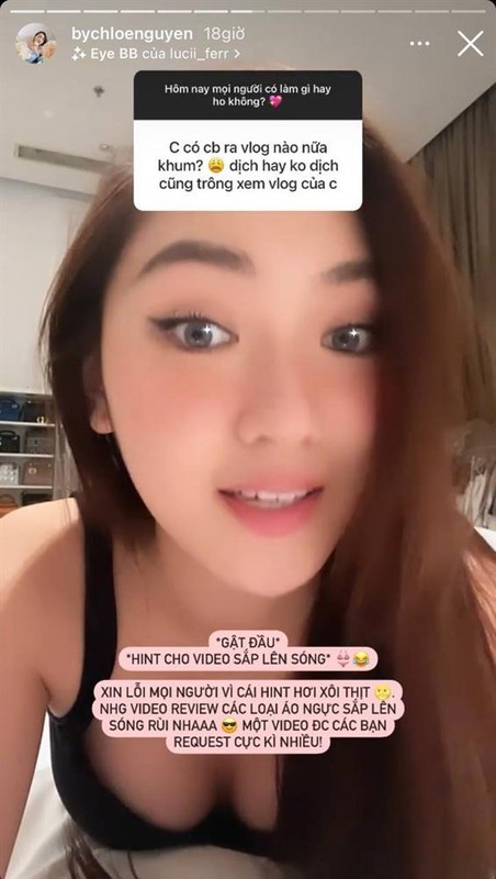 Khoe vong 1 lap lo, tieu thu lau dai trang khien netizen phan ung