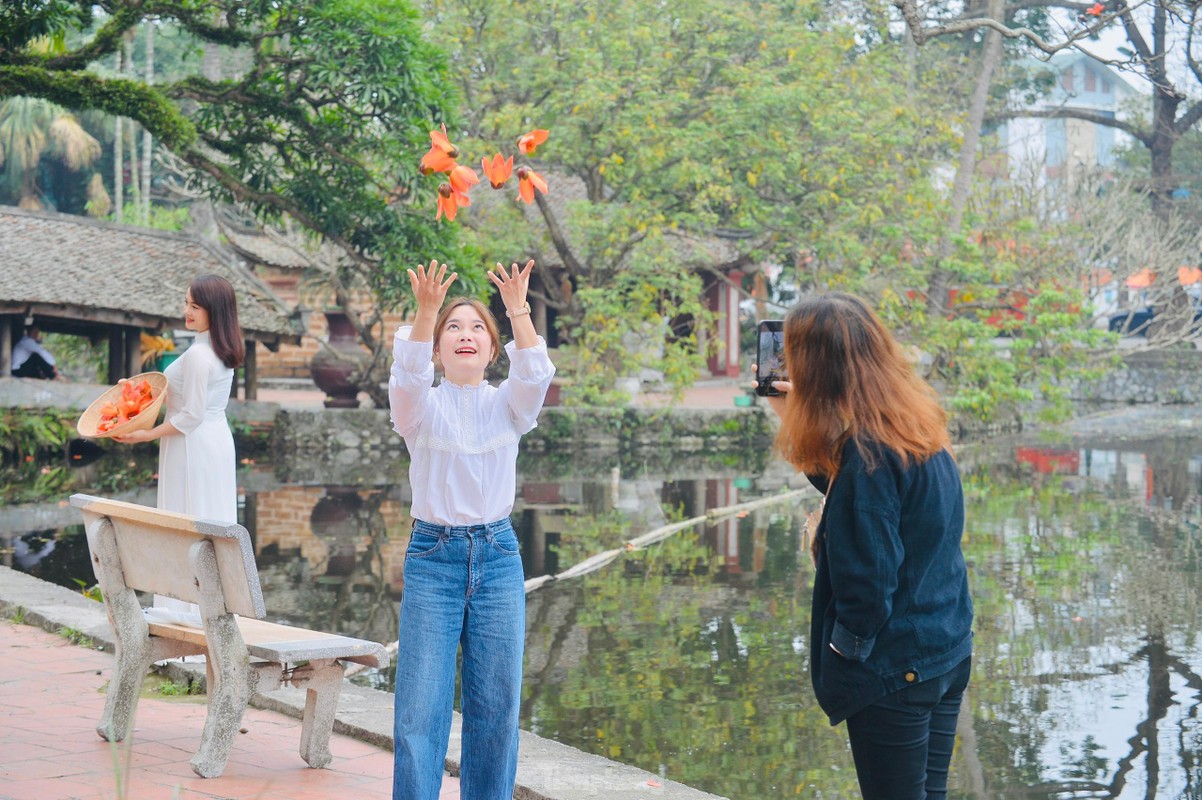 Hoa gao thap lua trong ngoi chua nghin tuoi o Ha Noi-Hinh-8