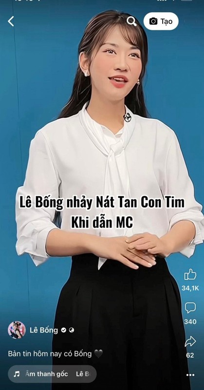 Le Bong bat ngo hoc lam MC Dai truyen hinh, netizen tho dai-Hinh-7