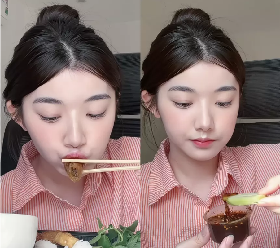 “Hot girl mukbang” Nghe An chi ngoi an cung hut hang trieu luot xem-Hinh-2