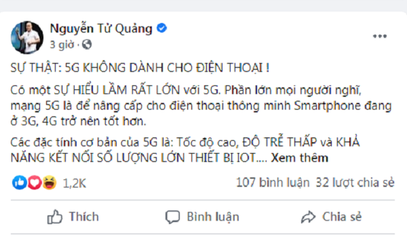 CEO Nguyen Tu Quang: 5G khong danh cho dien thoai, BKAV van san xuat