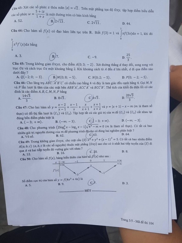 Dap an cac ma de thi mon Toan THPT quoc gia 2019-Hinh-24