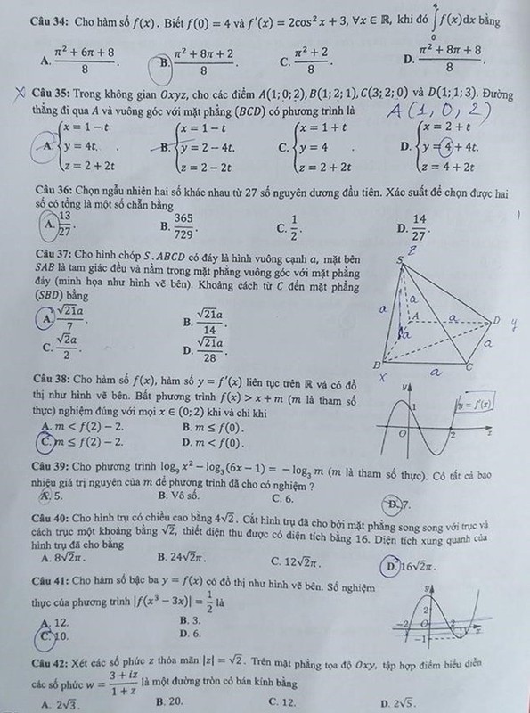 Dap an cac ma de thi mon Toan THPT quoc gia 2019-Hinh-91