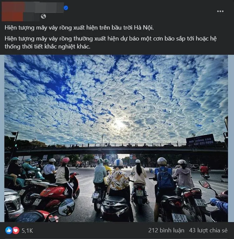 “May vay rong” xuat hien tren bau troi Ha Noi, chuyen gia giai ma sao?