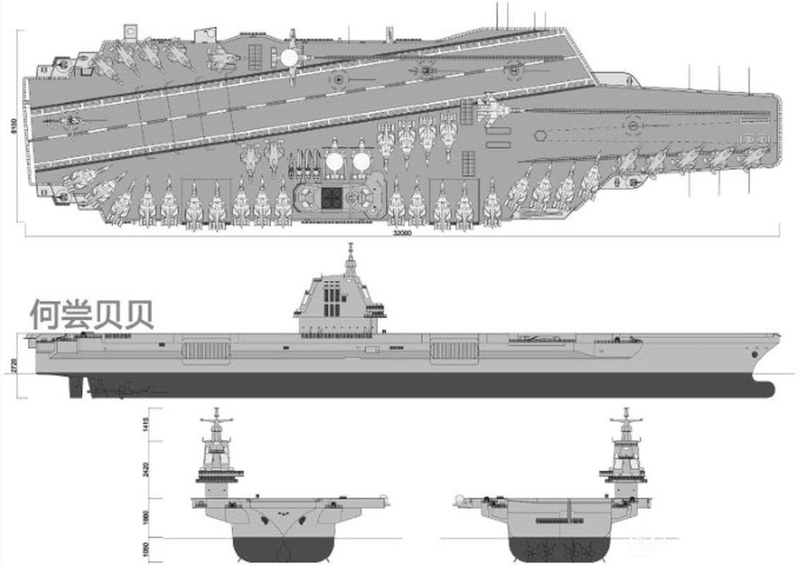 Lo ban ve tau san bay moi cua Trung Quoc, rat giong tau san bay My-Hinh-4
