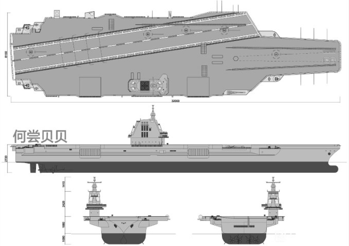 Lo ban ve tau san bay moi cua Trung Quoc, rat giong tau san bay My-Hinh-5