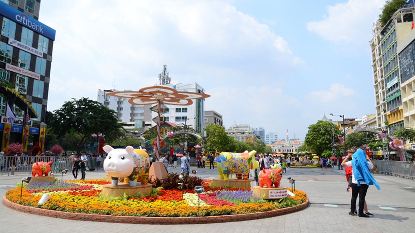 Ba dao nhung kieu “dam nang” dao duong hoa Tet lon nhat TP HCM