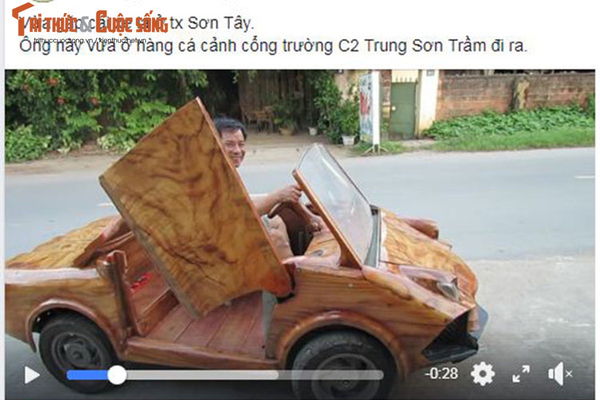 Nong dan Son Tay che “sieu xe go”... Lamborghini