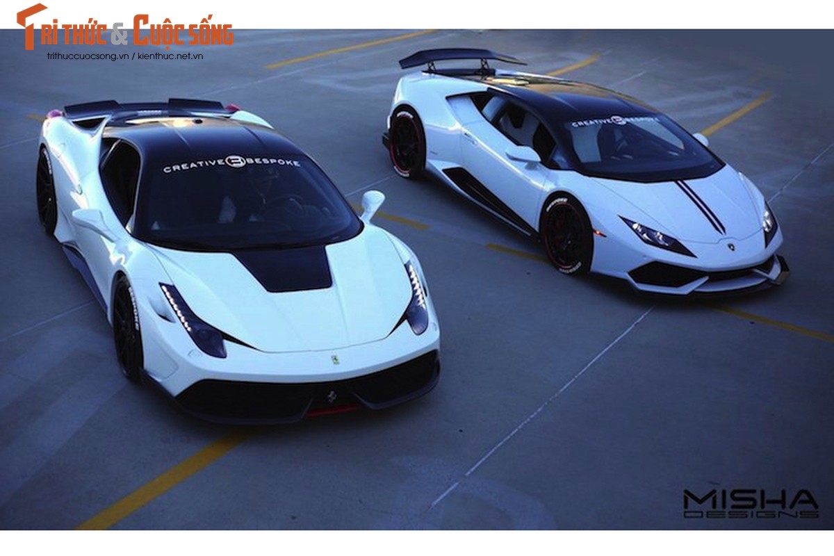 Bo doi Ferrari 458 Italia va Lamborghini Huracan 