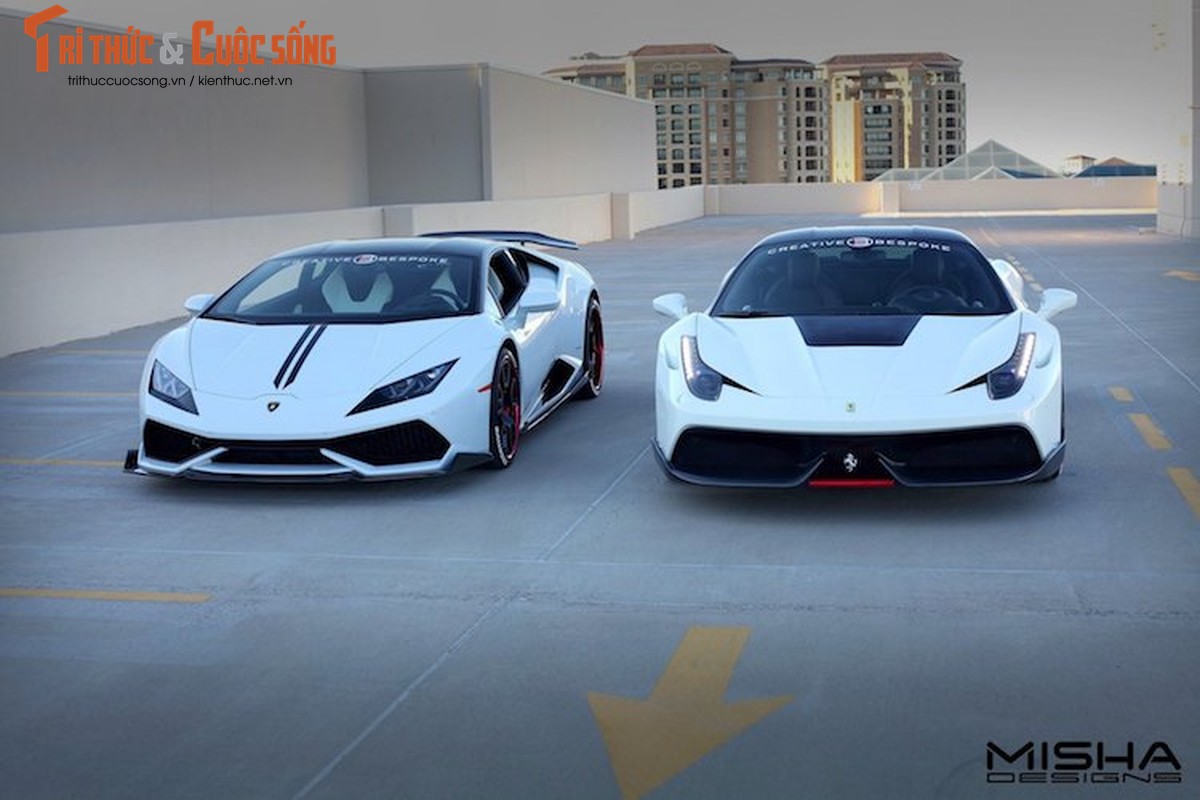 Bo doi Ferrari 458 Italia va Lamborghini Huracan 