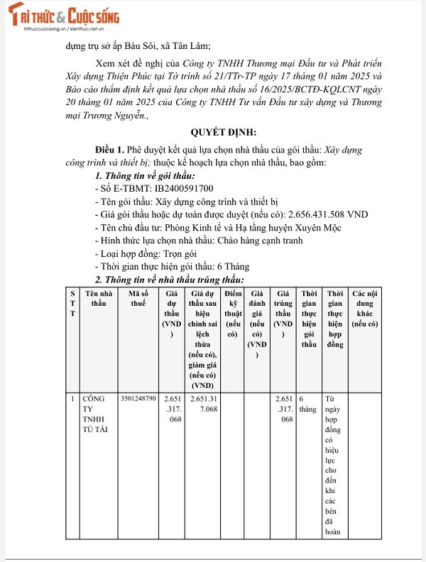 BR-VT: Cty Tu Tai “nguoc dong” thang goi thau hon 2 ty tai Xuyen Moc-Hinh-2
