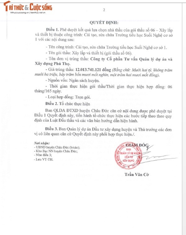 BR-VT: Nhà thầu nào trúng gói thầu cải tạo 3 trường tiểu học tại Châu Đức? - Hình 3 BR-VT: Nha thau nao trung goi thau cai tao 3 truong tieu hoc tai Chau Duc?-Hinh-3