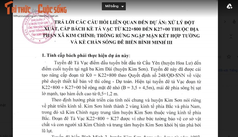 Ninh Binh: Bat thuong viec chi dinh thau du an ke de song Vac-Hinh-4