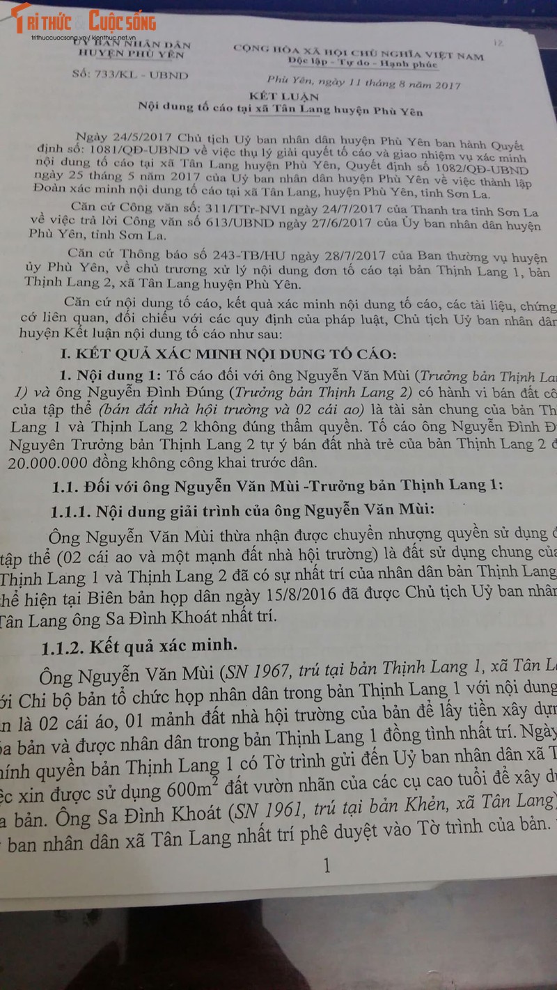 Can bo xa ban dat cong o Son La: Huyen xu ly kieu “gio cao danh khe”?