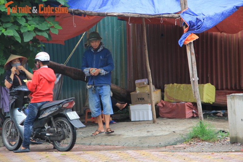 Ha Noi: Xe tai nup trong bui ram de boc xep hang hoa-Hinh-13