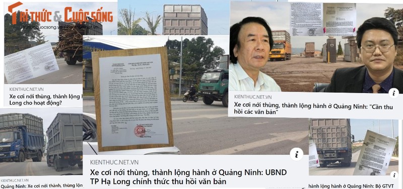 Xe coi noi thung, thanh long hanh o Quang Ninh: UBND tinh yeu cau xu ly