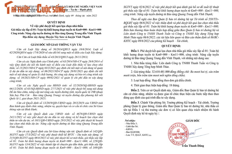 Bình Định: Gói thầu sửa chữa QL19B hơn 10 tỷ đồng về tay ai? - Hình 3 Binh Dinh: Goi thau sua chua QL19B hon 10 ty dong ve tay ai?-Hinh-3