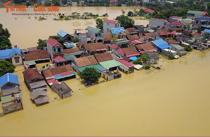 Ha Noi ngap lut: Sang 23/7, nha cua van chim trong bien nuoc-Hinh-2