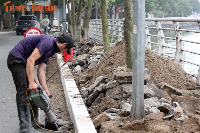 “Muc so thi” tuyen pho o Ha Noi dang lat da via he